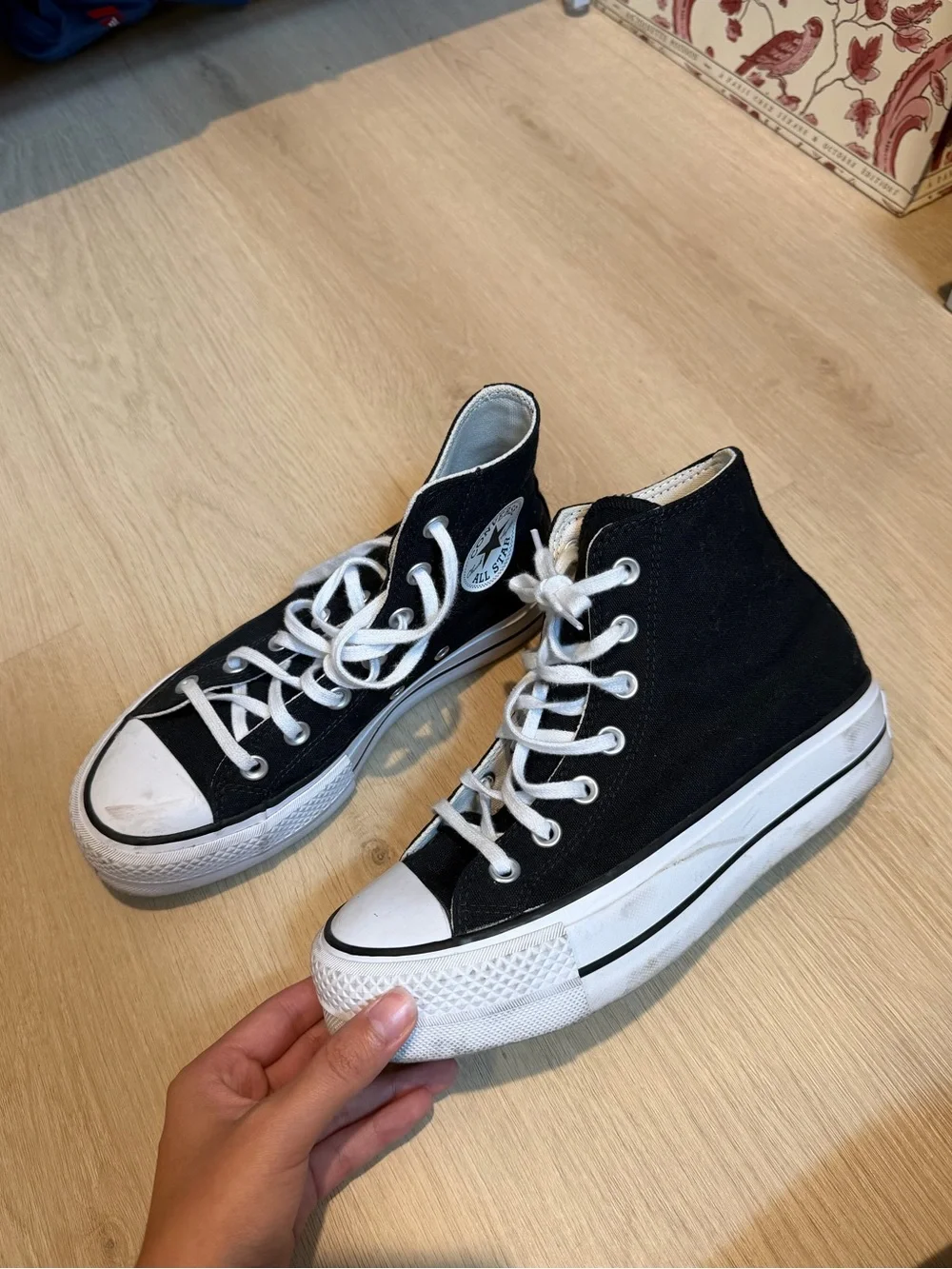Converse Black and White High-Top Canvas Sneakers